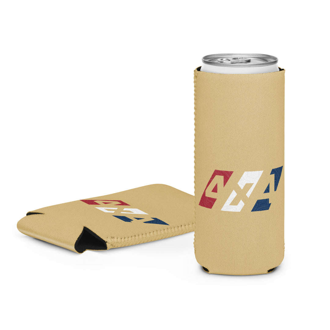 Topo: 4x4 Stripes Red White and Blue Can Koozie