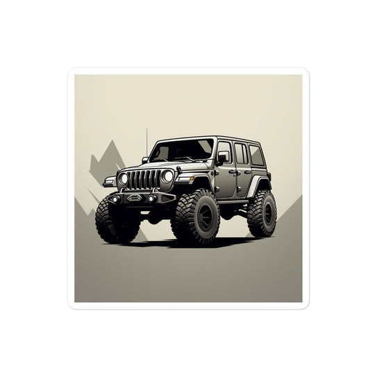 BBJ: Big Black Jeep Sticker Square