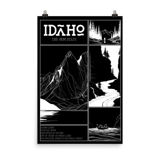 Geo: Idaho Photo Paper Poster