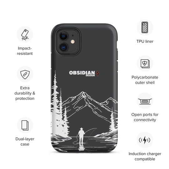 Geo: Fly Fishing Tough Case for iPhone®