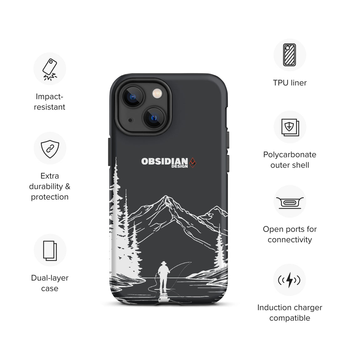 Geo: Fly Fishing Tough Case for iPhone®