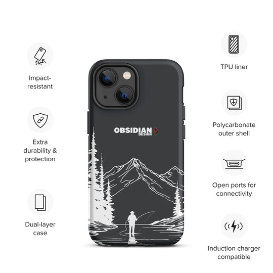 Geo: Fly Fishing Tough Case for iPhone®