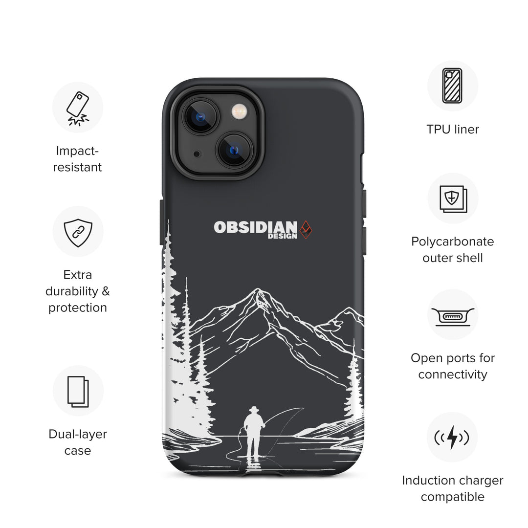 Geo: Fly Fishing Tough Case for iPhone®