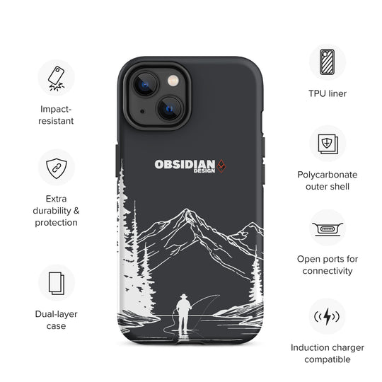 Geo: Fly Fishing Tough Case for iPhone®