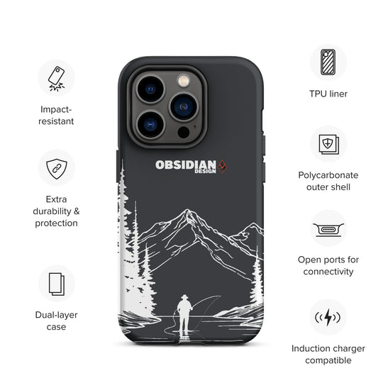 Geo: Fly Fishing Tough Case for iPhone®