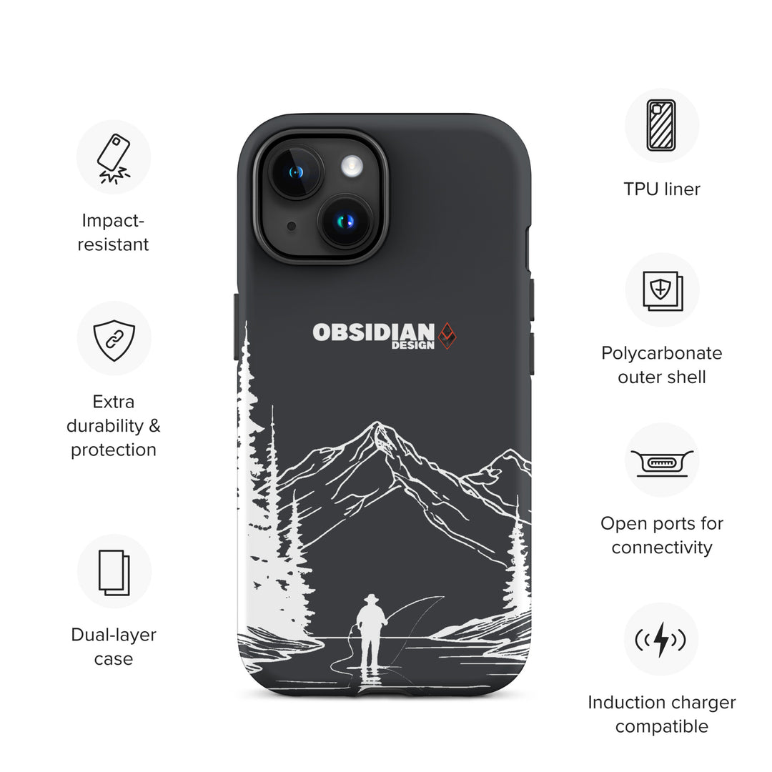 Geo: Fly Fishing Tough Case for iPhone®