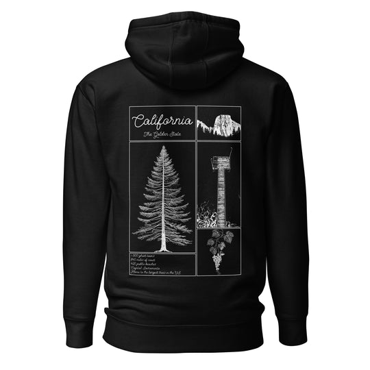 Geo: California Unisex Hoodie Back Graphic
