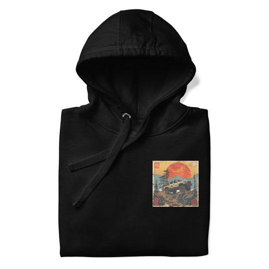 Retro: Ukiyo-e Tacoma Premium Unisex Hoodie
