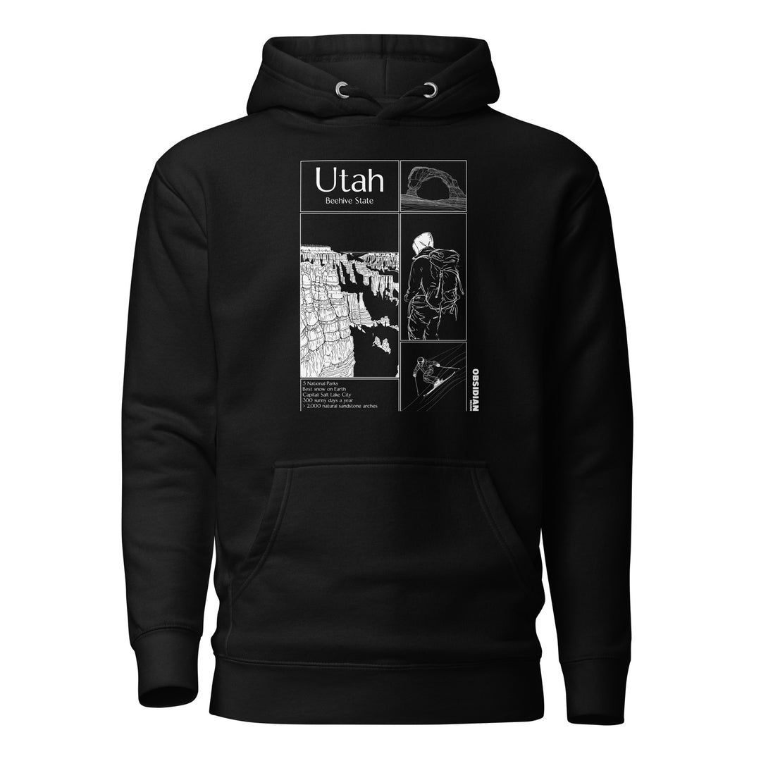 Geo: Utah Unisex Hoodie Front Graphic