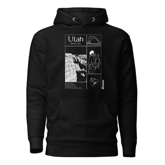 Geo: Utah Unisex Hoodie Front Graphic