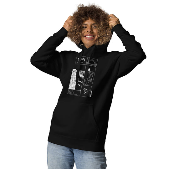 Geo: Utah Unisex Hoodie Front Graphic