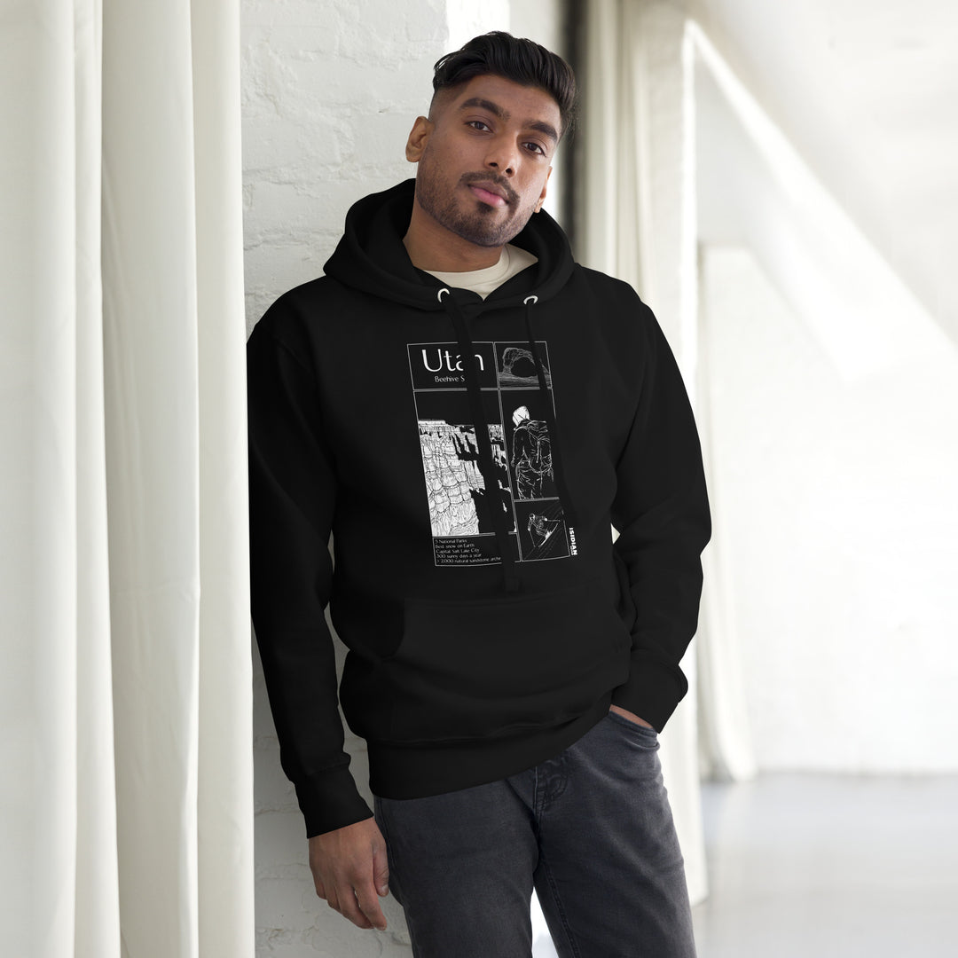 Geo: Utah Unisex Hoodie Front Graphic