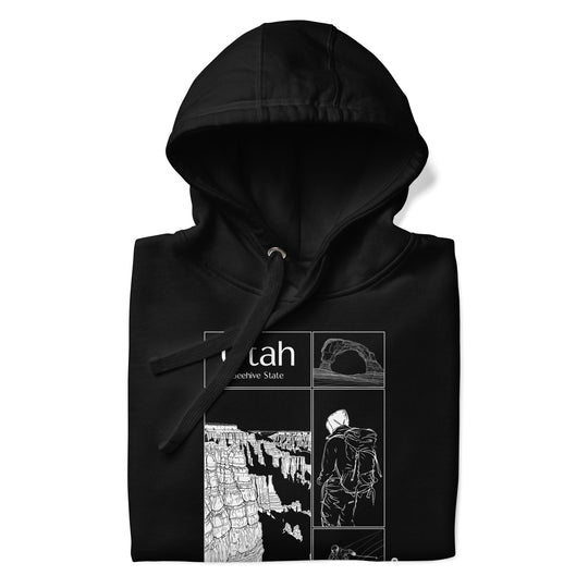 Geo: Utah Unisex Hoodie Front Graphic