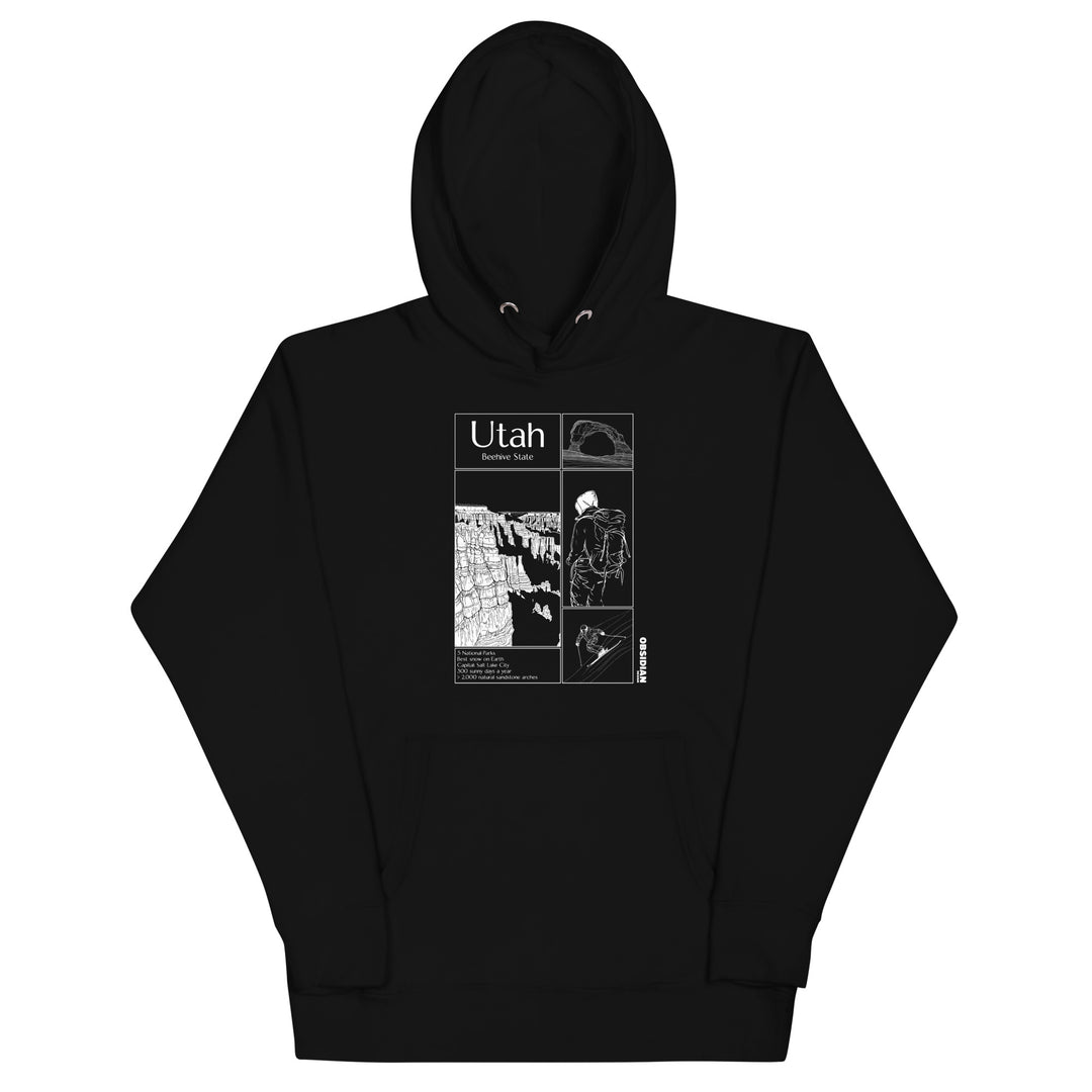 Geo: Utah Unisex Hoodie Front Graphic