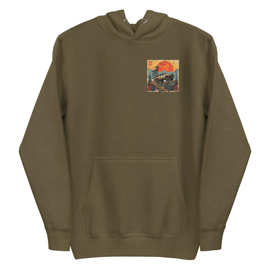 Retro: Ukiyo-e Tacoma Premium Unisex Hoodie