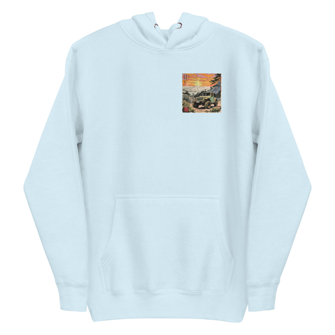 Retro: Ukiyo-e Jeep Premium Unisex Hooding