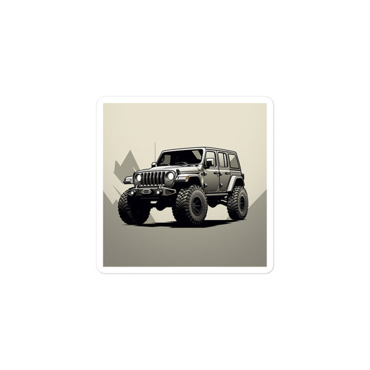 BBJ: Big Black Jeep Sticker Square