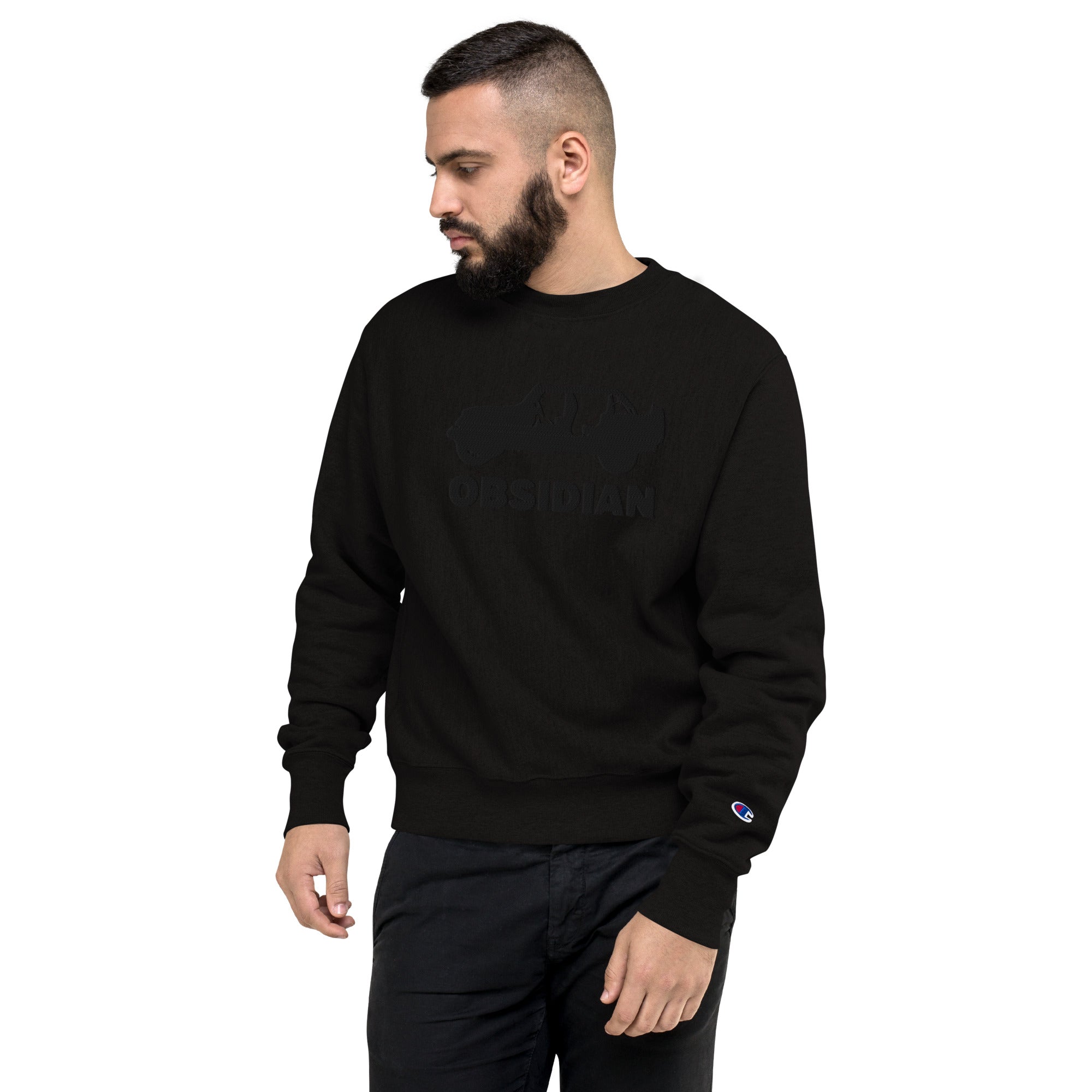 Champion sweater outlet v neck design