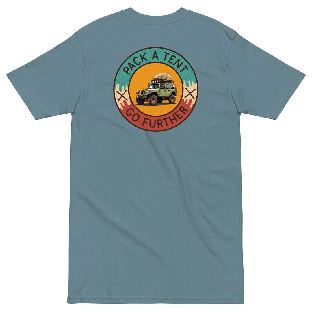 Retro: Pack a Tent Men’s Premium Heavyweight Tee