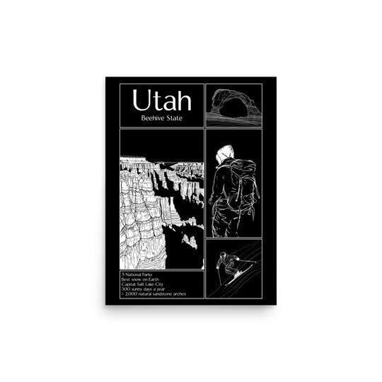 Geo: Utah Photo Paper Poster