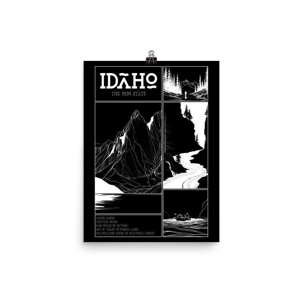 Geo: Idaho Photo Paper Poster