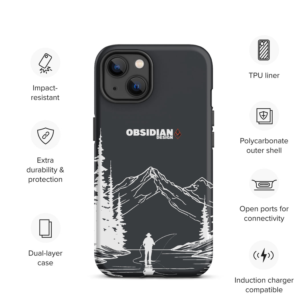 Geo: Fly Fishing Tough Case for iPhone®