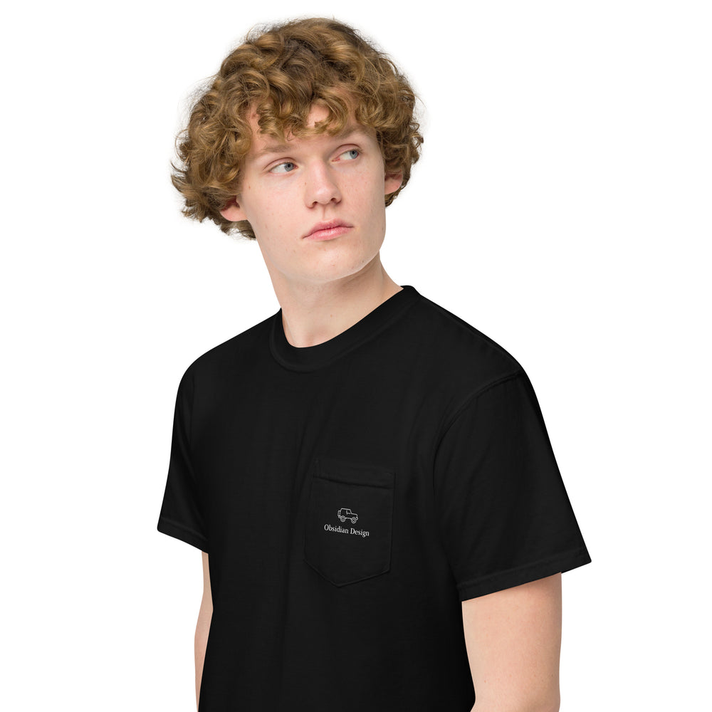 Tonal: Obsidian 4x4 Unisex Pocket T-Shirt - White Logo