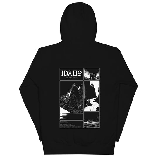 Geo: Idaho Unisex Hoodie Back Graphic