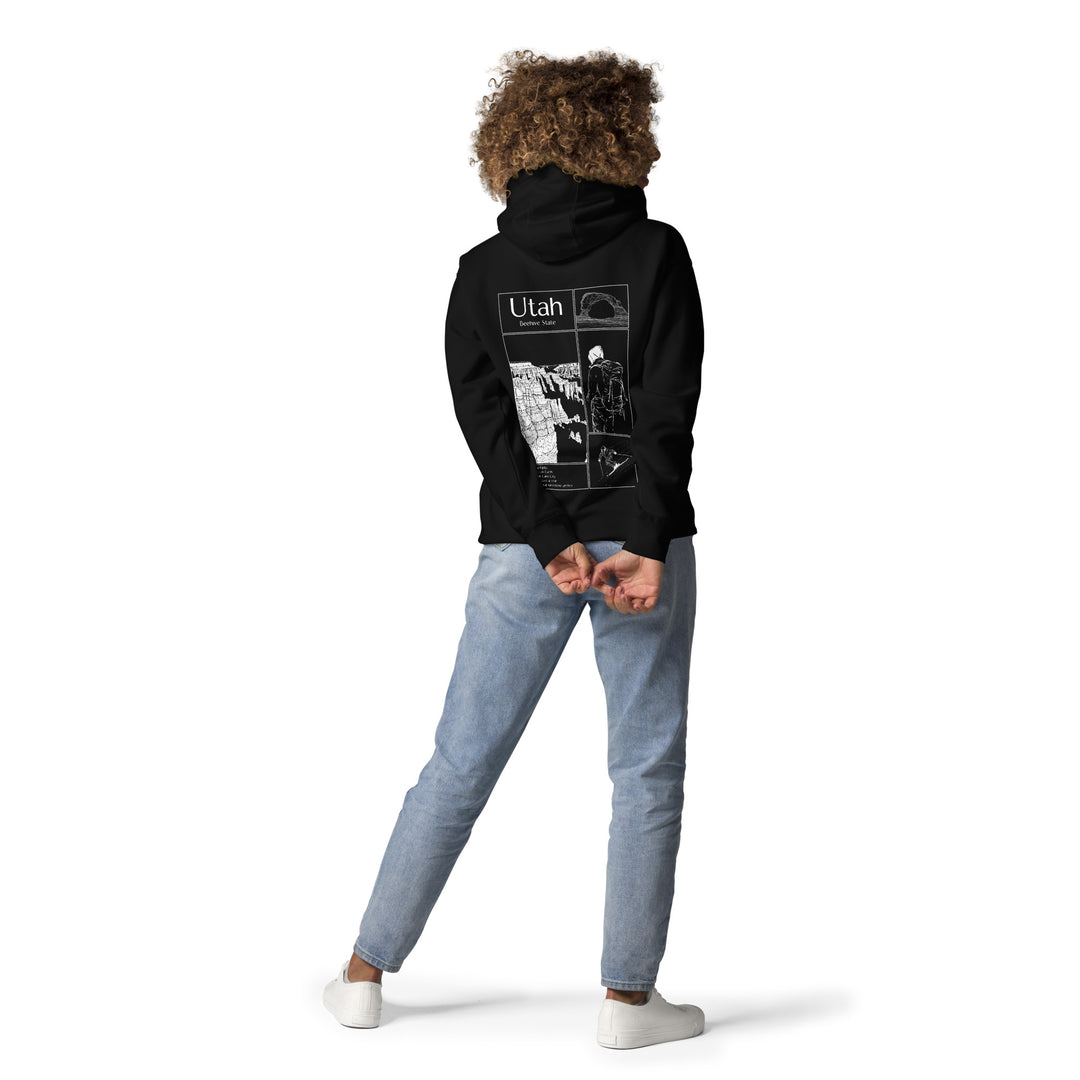 Geo: Utah Unisex Hoodie Back Graphic