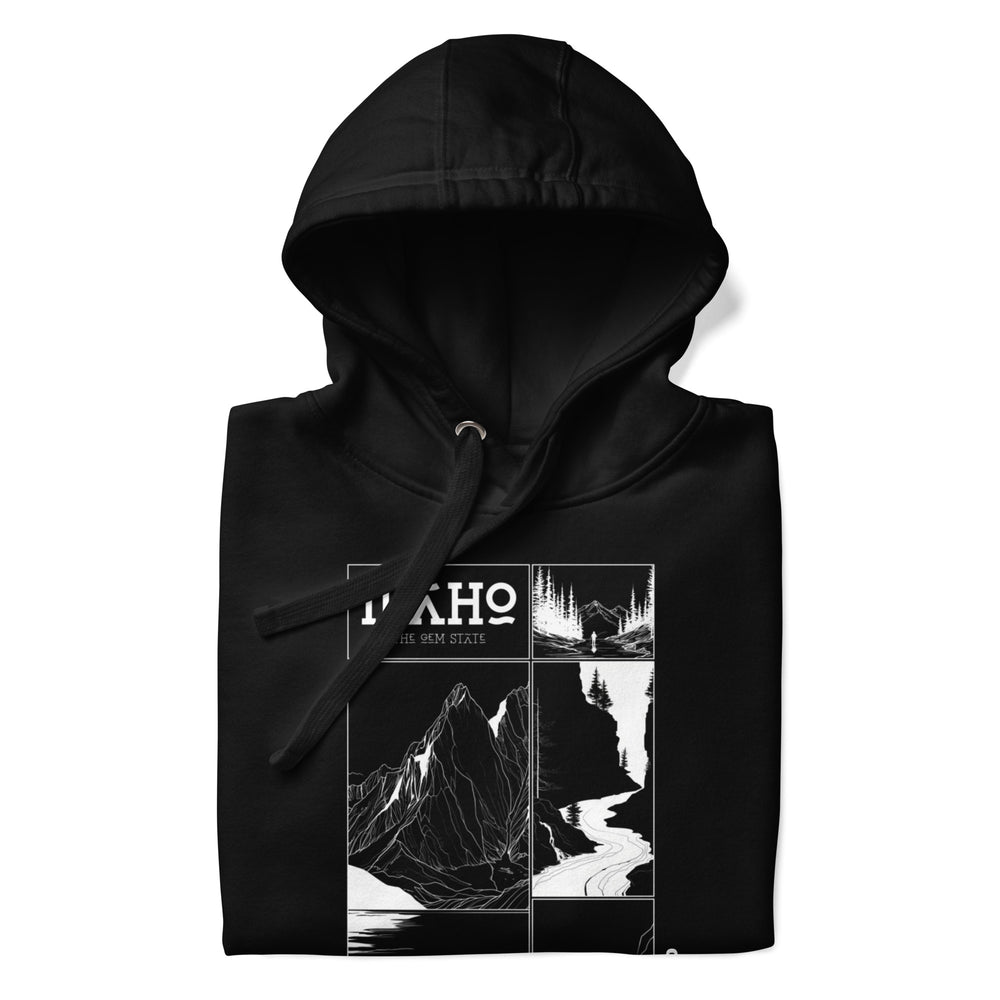 Geo: Idaho Unisex Hoodie Front Graphic