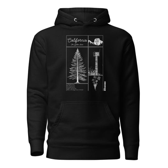 Geo: California Unisex Hoodie Front Graphic