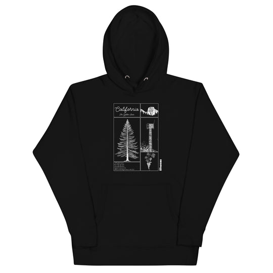 Geo: California Unisex Hoodie Front Graphic