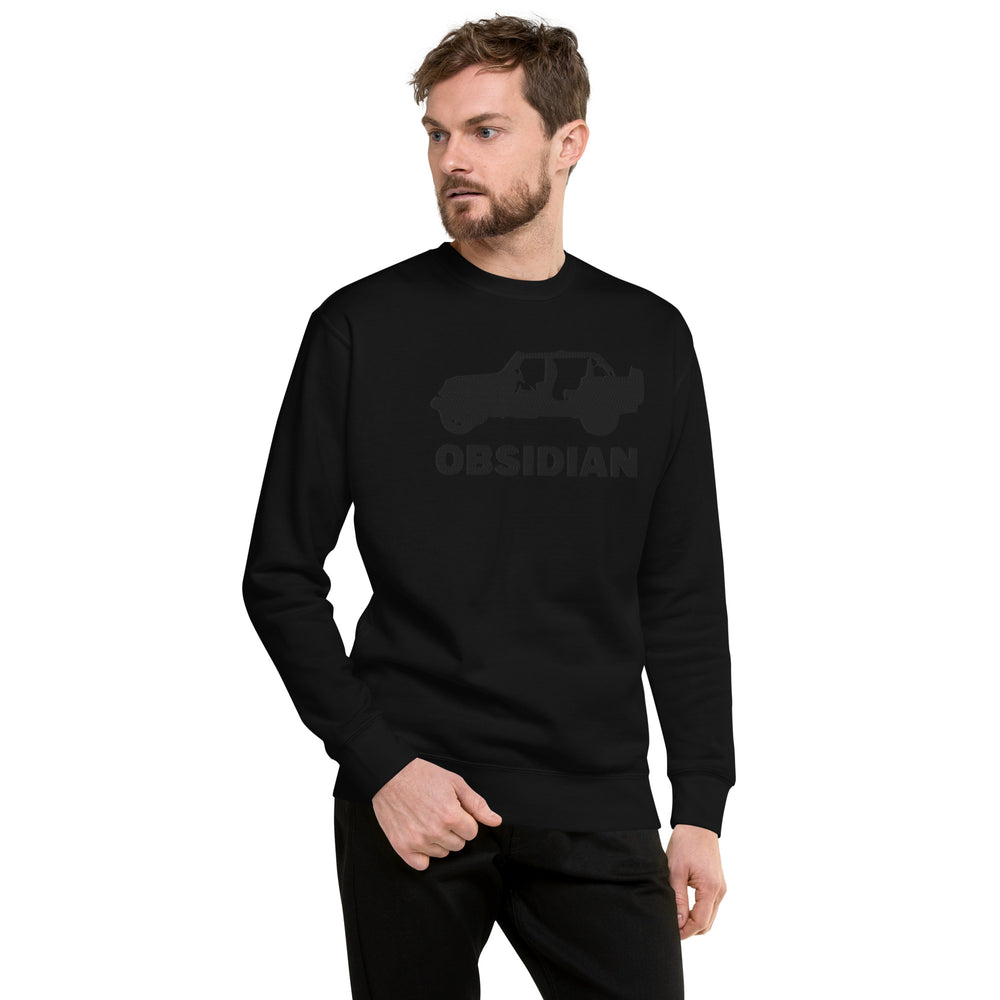 Tonal: Jeep Unisex Premium Embroidered Sweatshirt - Black