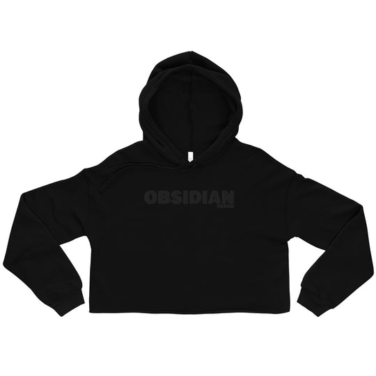 Tonal: Obsidian Embroidered Crop Hoodie